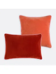 Gusali Square Two-Tone Cushion Cover 50x50cm in Velour - 3