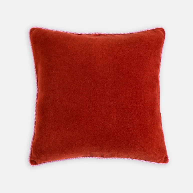 Gusali Square Two-Tone Cushion Cover 50x50cm in Velour