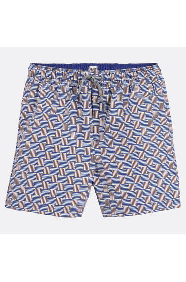 Striped Checked Swim Shorts
