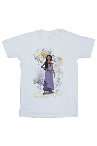 Wish Girls Shine On Asha Standing Cotton T-Shirt - White