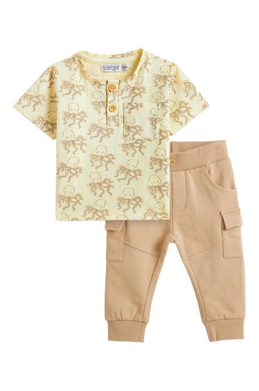 Boys Octopus Print T-Shirt and Joggers Set