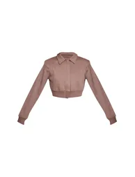 Mushroom Collared Zip Up Sweat Jacket - 4