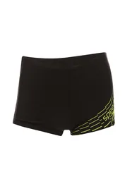 Boy's Speedo Medley Logo Aquashorts in Black