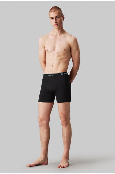 100% Cotton Boxer Brief 3 Pk Black