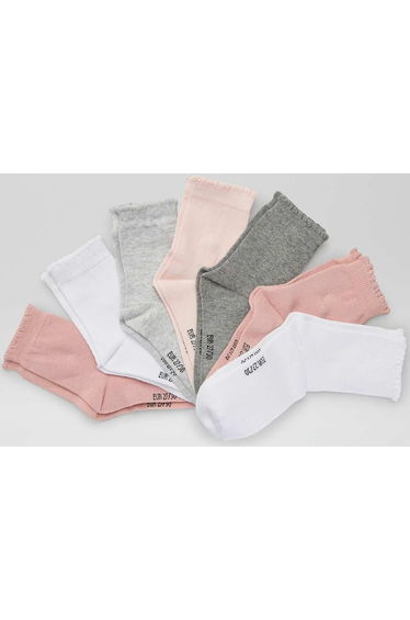 Pack of 7 pairs of socks PINK