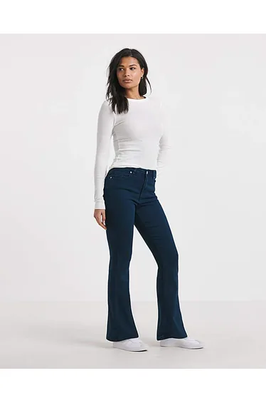Indigo Flared Highwaist Super Stretch