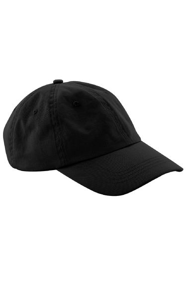 Beechfield Unisex Low Profile 6 Panel Dad Cap - Black