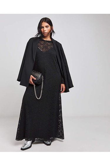 Black Lace Maxi Dress