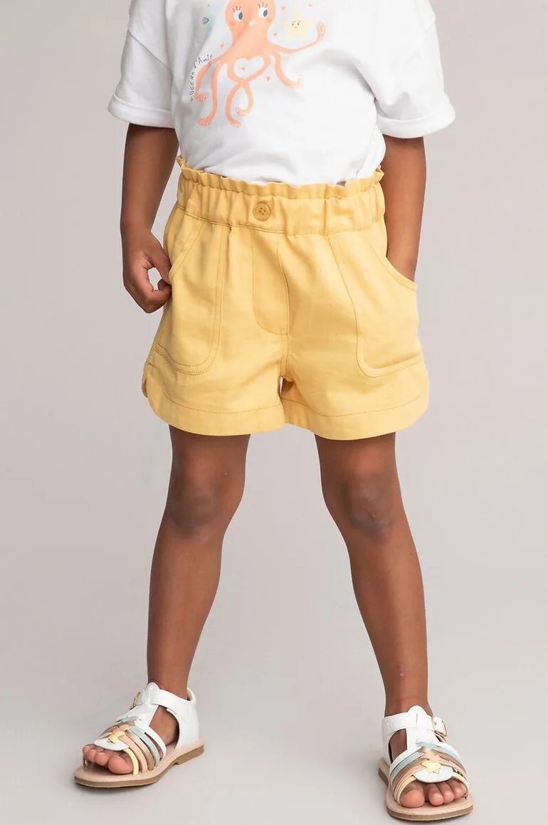 Cotton Mix Paperbag Shorts