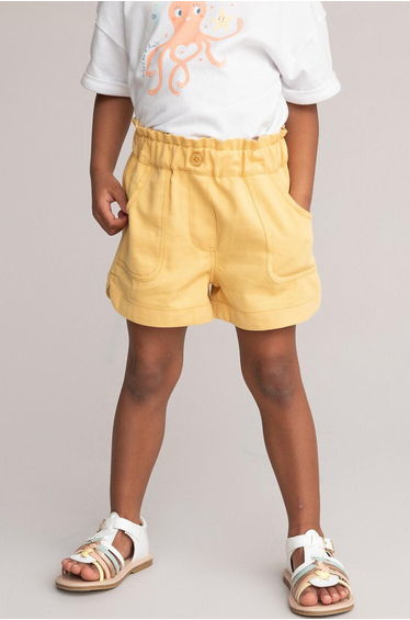 Cotton Mix Paperbag Shorts