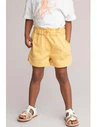 Cotton Mix Paperbag Shorts