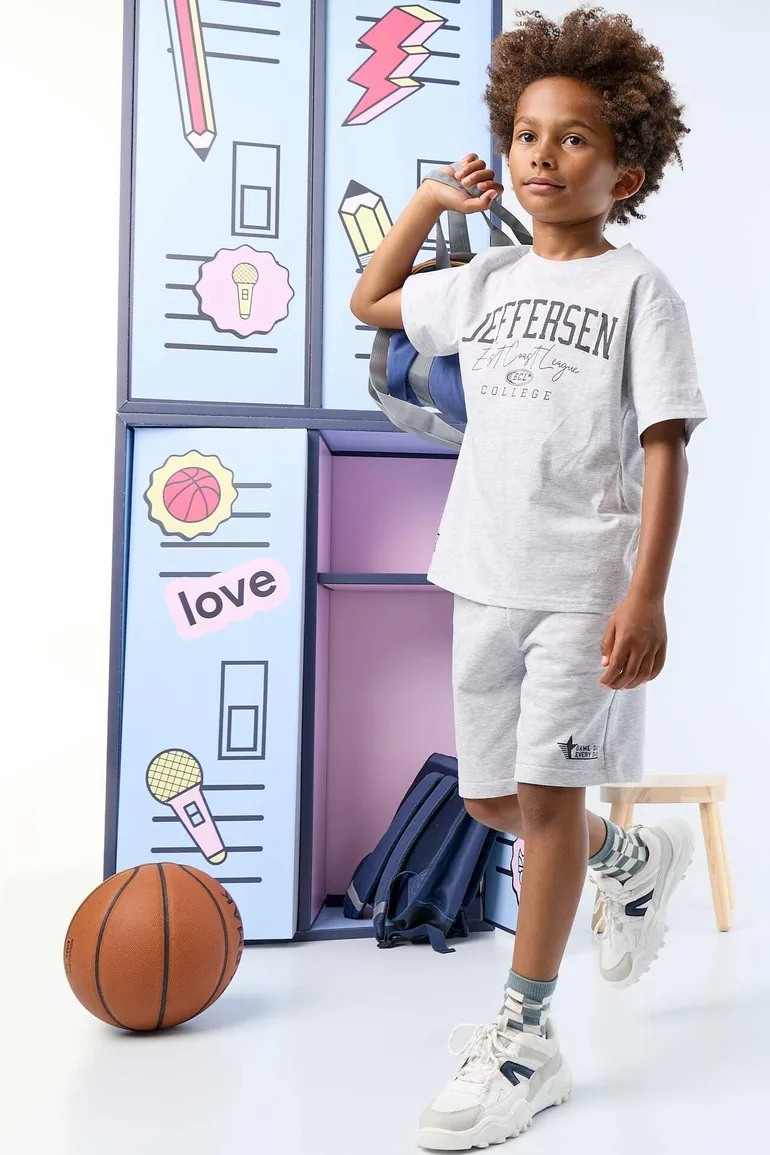2-Piece Shorts and T-Shirt Set GREY