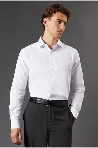 قميص برتون أبيض بأكمام طويلة