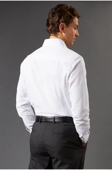 قميص برتون أبيض بأكمام طويلة