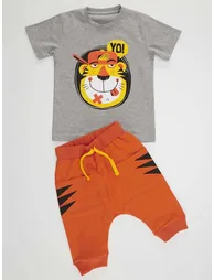 Yo Kaplan Boy's T-shirt Capri Shorts Set - 4