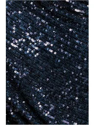 Goddiva Sequin Cowl Neck Midi Dress - Navy - 4