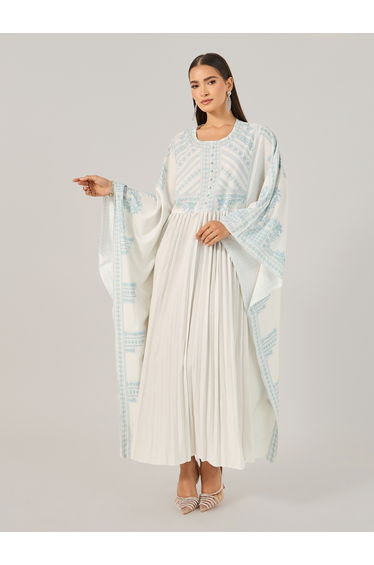 White Maxi Kaftan Dress