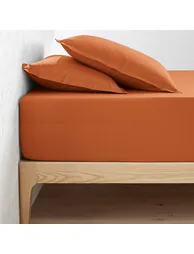 شرشف سرير قطن بحواف مطاطية إرتفاع 35سم  - 1