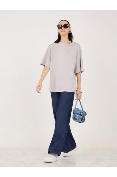 Oversized Basic Round Neck T-Shirt