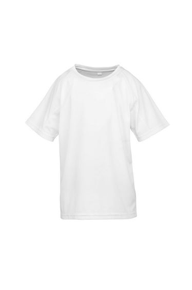 Spiro Impact Childrens/Kids Junior Performance Aircool T-Shirt - White