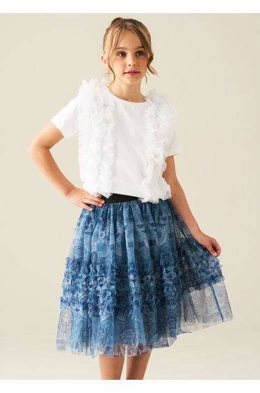 Seren Mesh Ruffle Tee
