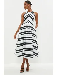 ​Cami Dress In Organza Stripe