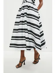 ​Cami Dress In Organza Stripe - 2