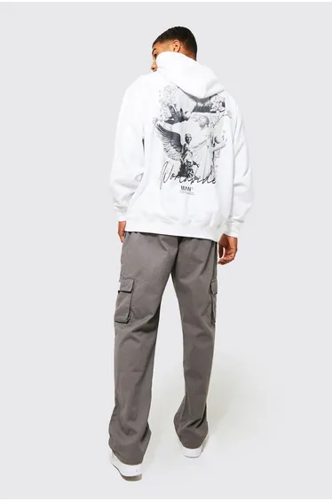 Relaxed Fit Twill Belt Front Cargo Joggers - slate