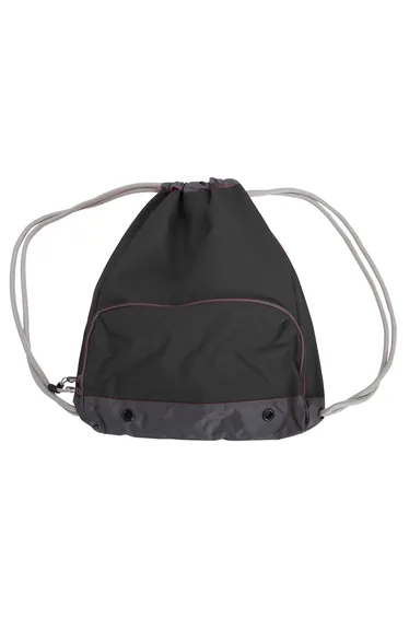 Bagbase Athleisure Water Resistant Drawstring Sports Gymsac Bag - Black