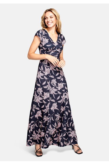 Cap Sleeve Jersey Maxi Dress
