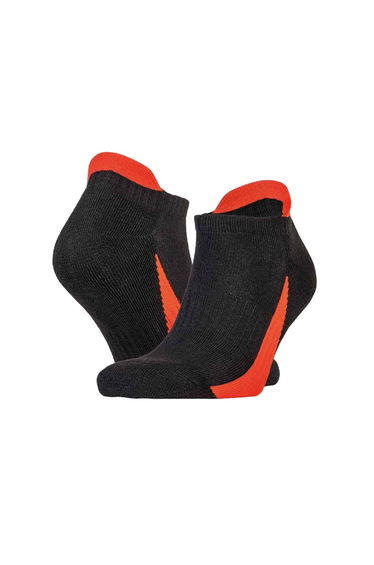 Spiro Mens Sports Socks (Pack of 3) - Black/Red