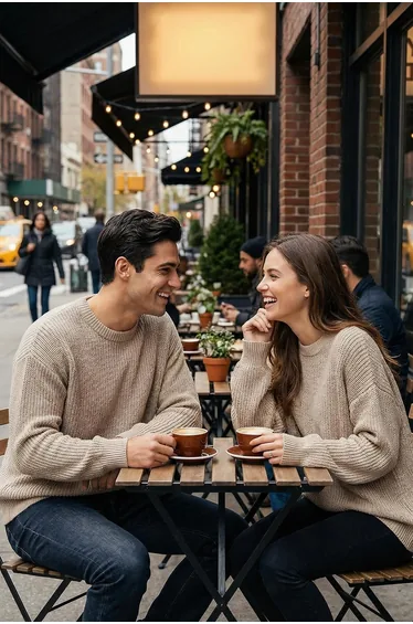 Stone Oversize Crew Neck Plain Knitwear Sweater