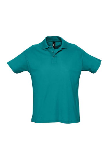SOLS Mens Summer II Pique Short Sleeve Polo Shirt - Duck Blue