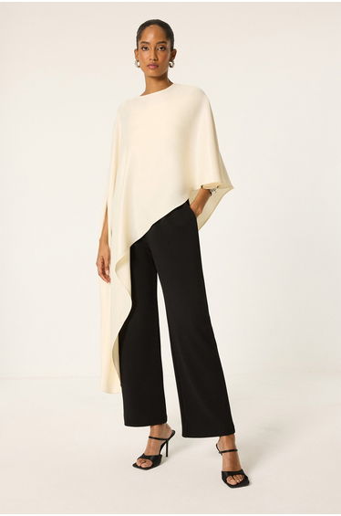 DOUBLE BUTTON CREPE PANTS