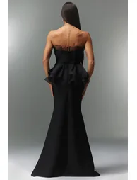 فستان ماكسي بنمط شرائح بذيل السمكة بلا أكمام - 6