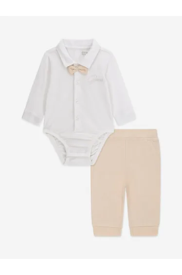 Guess Baby Boys Bodysuit and Pants Set in White