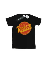 Disney Girls Cars Rust-Eze Logo Cotton T-Shirt - Black - 1