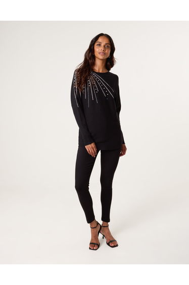 Jumper With Shoulder Embellishment