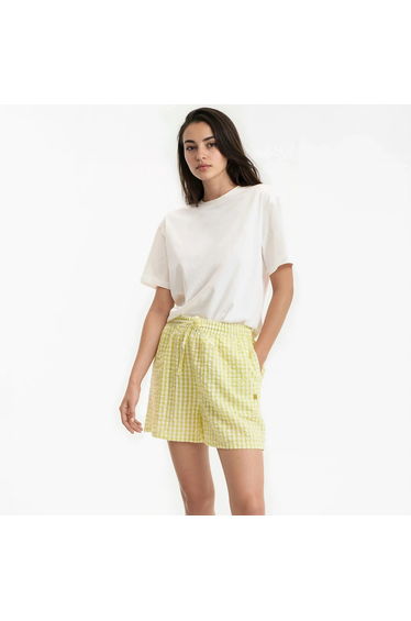 Signatures Apolline Short Pyjamas in Gingham Print Seersucker Poplin