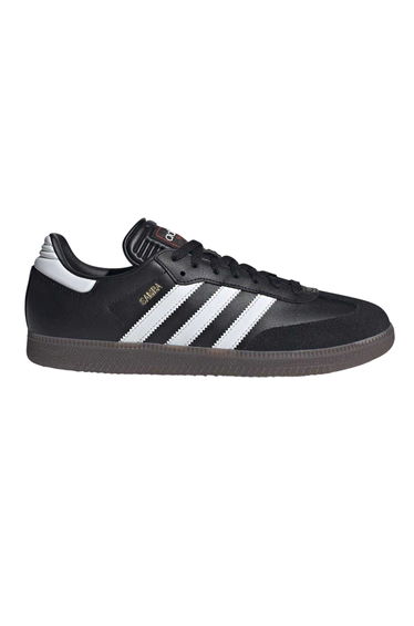 Adidas Mens Samba 3 Stripes Full Grain Leather Trainers - Black/White