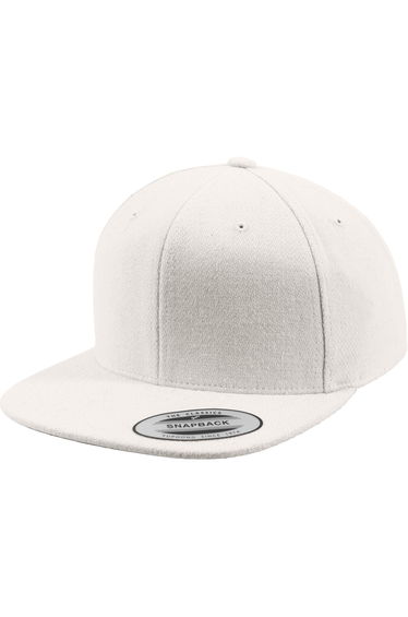 Flexfit By Yupoong Melton Wool Snapback Cap - White