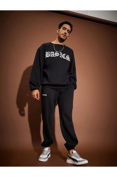 Basic Print Oversized Sweatshirt