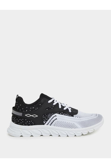 Knitted Elastic Lace Up Sneakers