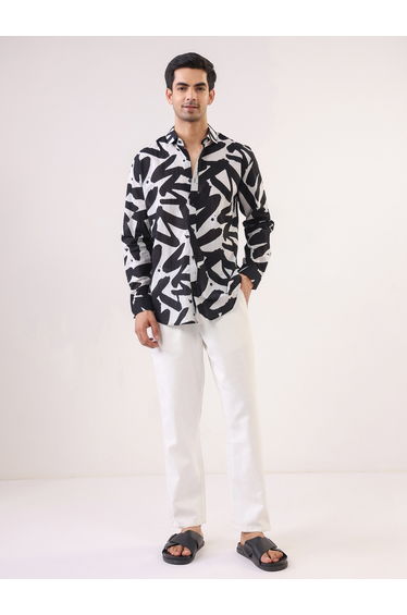 Men Printed Relaxed Fit Cotton Shirt
