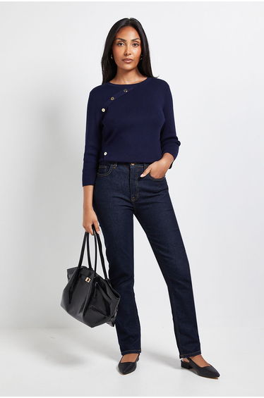 Petite Button Detail Jumper