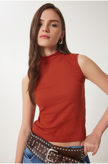 Blouse - Orange - Fitted