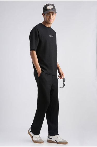 Ribbed Straight Leg Casual Pants