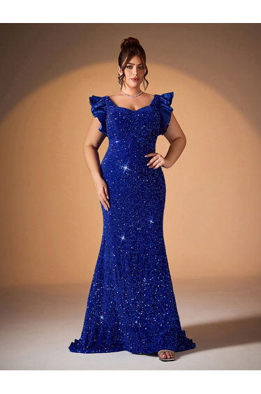 Leely Plus Women's Elegant Sweetheart Sleeveless Mermaid Party Dresses