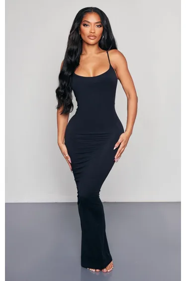 Shape Black Stretch Seamless Strappy Maxi Dress