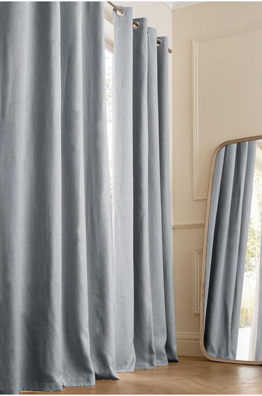 Private Washed Linen Curtain with Eyelet Header